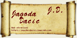Jagoda Dačić vizit kartica
